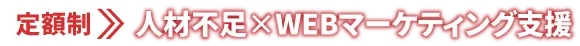 定額制の人材不足✕WEBマーケティング支援